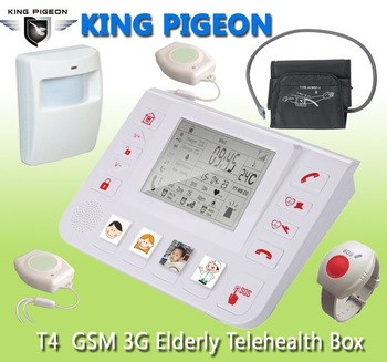GSM 3G Senior Healthcare with Medical Alert Alarm High Blood SMS Alert