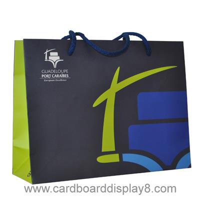 Matte Laminated paper shopping bags with Custom Printing