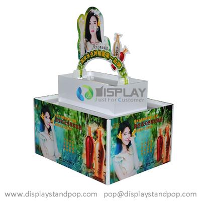 Shampoo Pallet Display Stand, Advertising Cardboard POS Stand with Custom Designs