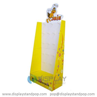 JC Customized Point Of Purchase Cardboard Displays with Peg Hooks, Toy POP Displays