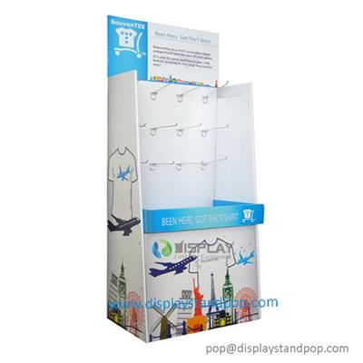 2015 New Arrival Paper Display Cardboard Stand With Hook For Store