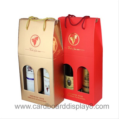 High Quality Customized Paper Wine Box With Handle