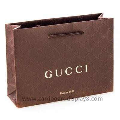Recycled Embossed Hot Foil Brown Paper Bag With Handles
