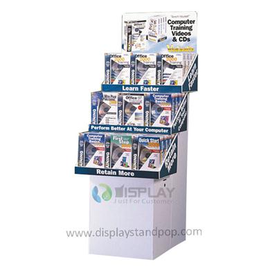 Free Standing Supermarket CD DVD Stock Cardboard Display