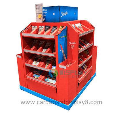 Stationery Cardboard Displays, Pallet Display Stands for Stationery Promotion