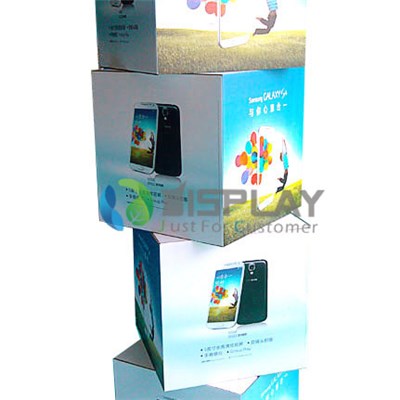 Выдвиженческие коробки дисплея паллета картона для рекламы на мобильных телефонах