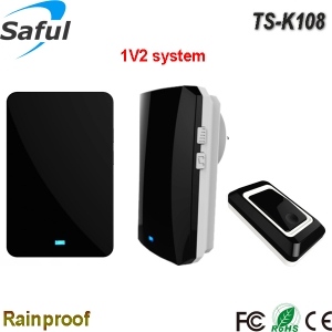 saful TS-K108 1V2 wireless dingdong doorbell with two indoor unit