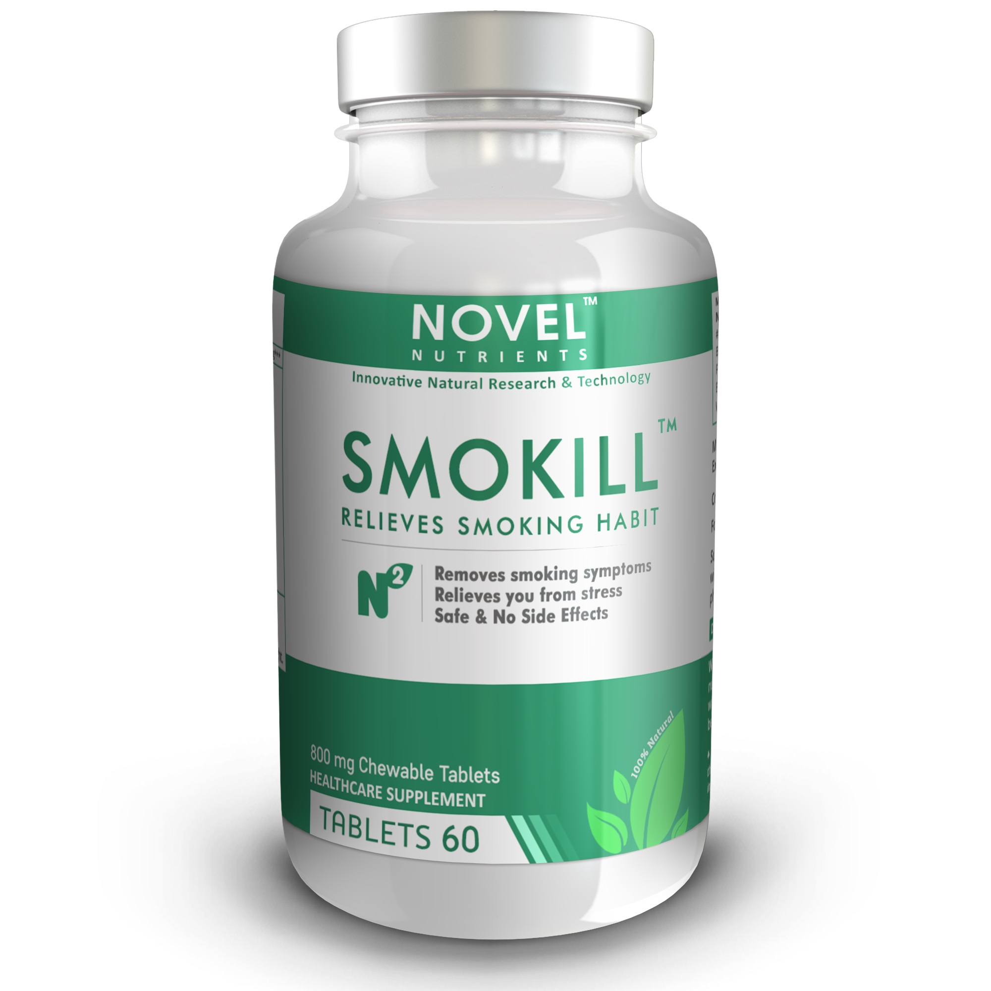 Smokill - TM 800 mg Chewable Tablets - Relieves Smoking Habits