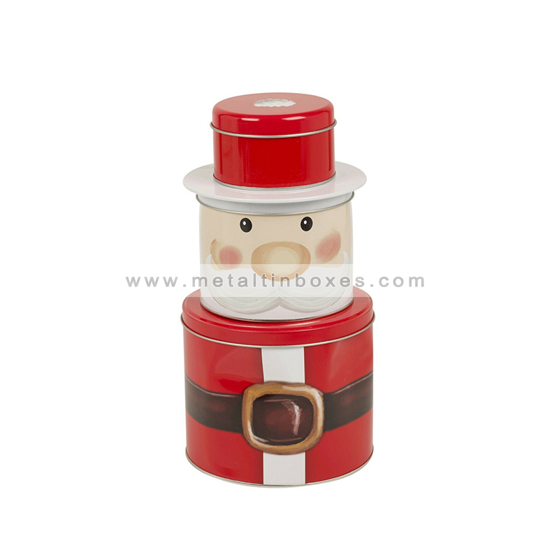 Christmas snowman tins santa christmas gift tin can packaging