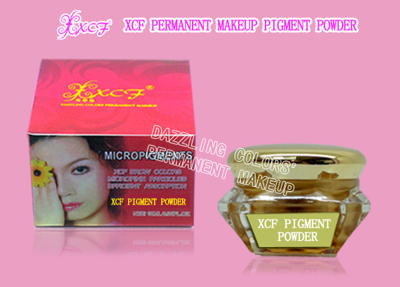 XCF permanent makeup pigment powder/permanent cosmetic products/eyebrow pigment/PMU machine NAME:XCF PERMANENT MAKEUP PIGMENT POWDER VOLUME:10ML   0.35FL.OZ     PRICE:200CNY INTRODUCTIONS: DAZZLING CO