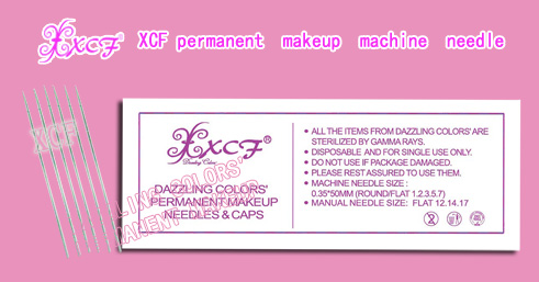 round 3 needle/XCF permanent makeuq machine/lip&eyebrow-tattooing needle/professional needle product/dazzling colors’