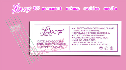 XCF permanent makeup machine needle/0.50*50MM single needle/professional tattooing products/dazzling colors’
