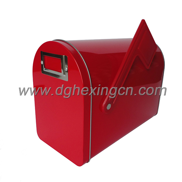 Red craft metal mailbox decorative mailboxes tin mailbox