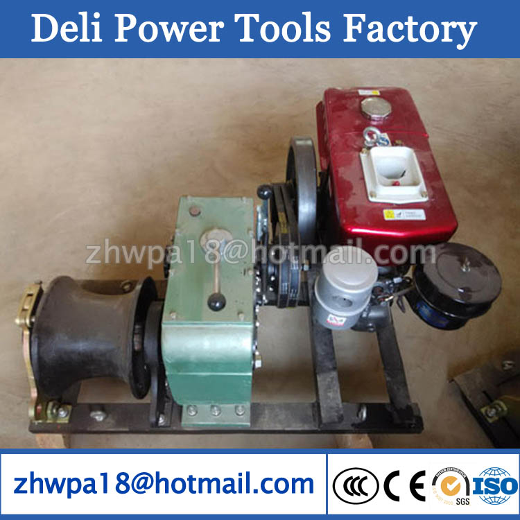 Diesel Engine Powered Winch Cable Pulling Winch Machine