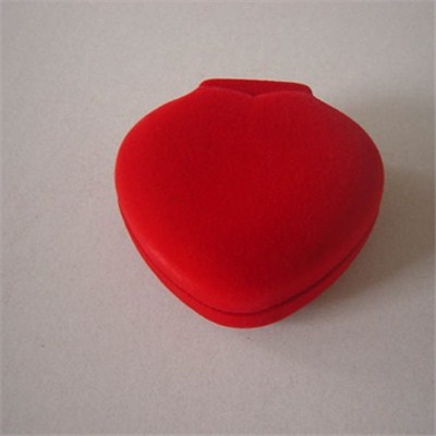 Red Heart Shape Jewelry Ring Box
