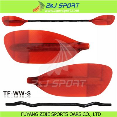 Red Transparent Whitewater Paddle