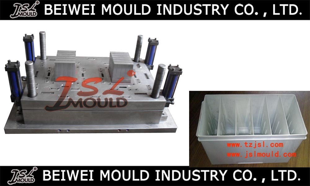 Injection plastic car battery container mould