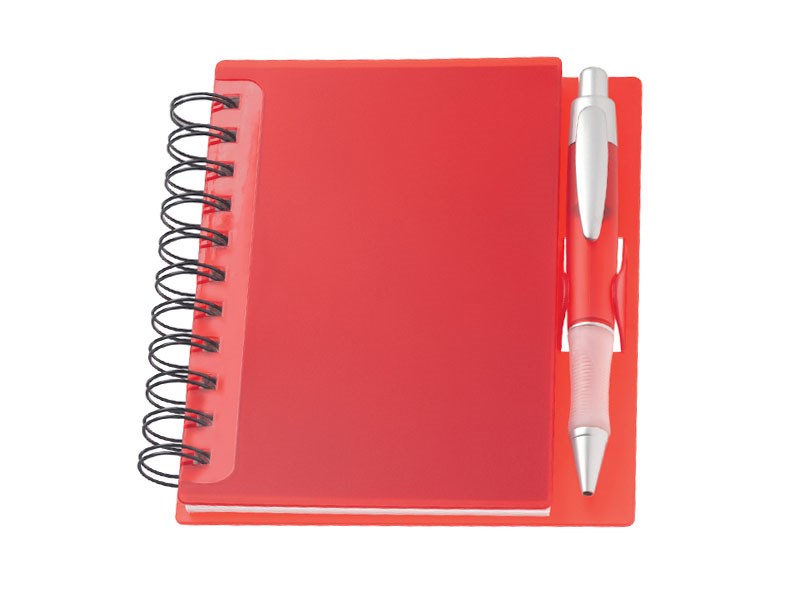 Red promotional spiral office notebooks