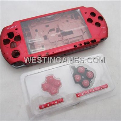 Complete Housing Shell Case Replacement Red For PSP 3000