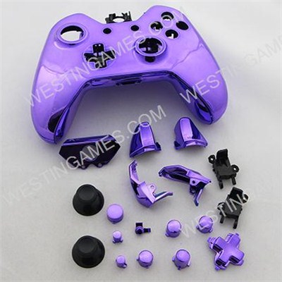 Full Mirror Chrome Housing Shell Case Replacement For Xbox ONE XB1 Wireless Controller - Purple