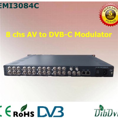 8 каналов видео в формате MPEG-2 SD и RF-модулятора 