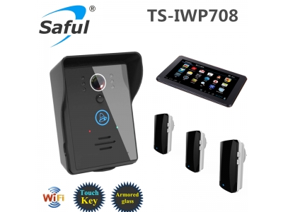 Saful TS-экран IWP708 WiFi видео двери телефон + планшет + дверной звонок