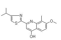 4-Quinolinol, 7-methoxy-8-methyl-2-[4-(1-methylethyl)-2-thiazolyl 
