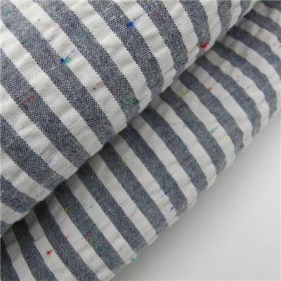 Yarn Dyed Kinckebocker Spandex Seersucker Fabric