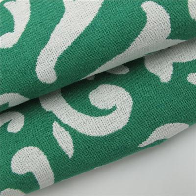 Cotton Linen Jacquard Fabric 2 Ply