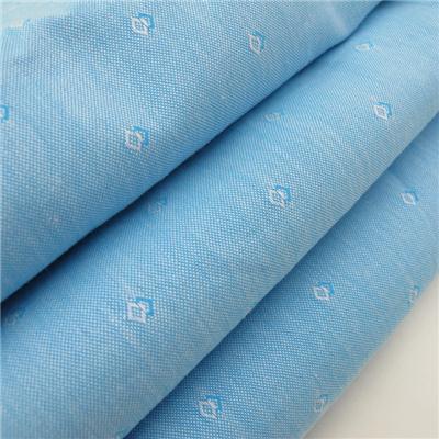Cotton Woven Dobby Shirt Fabric Light Blue