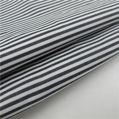 Yarn Dyed Black And White Stripe Cotton Fabric