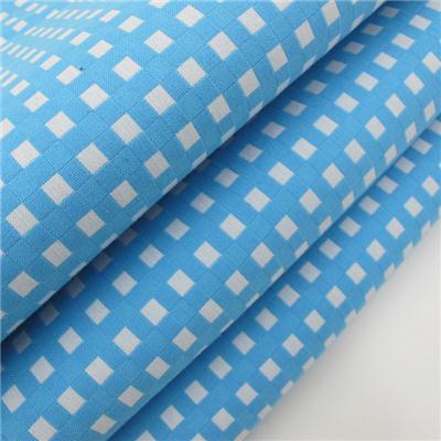 T/C Jacquard Fabric Blue Plaid