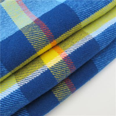 Yarn Dyed Flannel Check Shirt Fabric