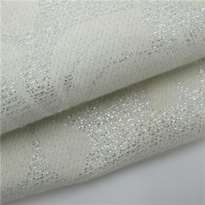 Jacquard Lurex Fabric White