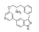 А 674563：(alphaS)-alpha-[[[5-(3-Methyl-1H-indazol-5-yl)-3-pyridinyl]oxy]methyl]benzeneethanamine