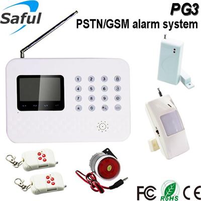 Saful PG3 PSTN+ GSM LCD screen doorbell GSM door alarm system