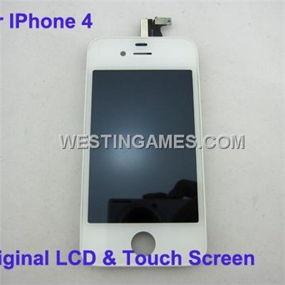 Original LCD Screen And Touch Screen Digitizer Glass Assembly For Apple iPhone 4S - White (A Grade)