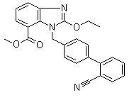 1-(2-цианобифенил-4-ил-метил)- 2-ethoxybenzimidazole-7-карбоновой кислоты этиловый эфир 