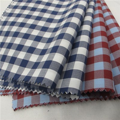 Yarn Dyed Gingham Fabric For Shirt 80s
