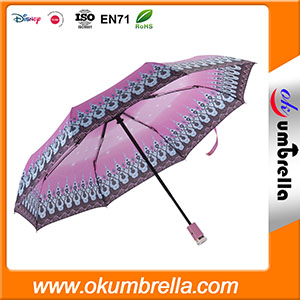 Складной зонт, зонт 3 сложения OKUM-34
