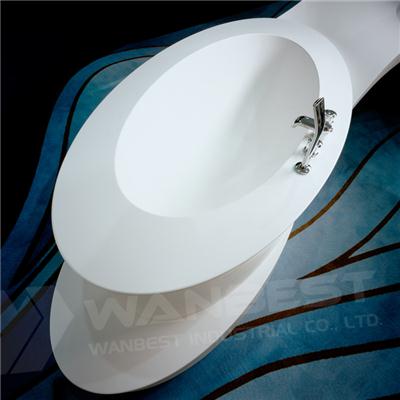 Hi Macs White Bath Curved Thermoformed