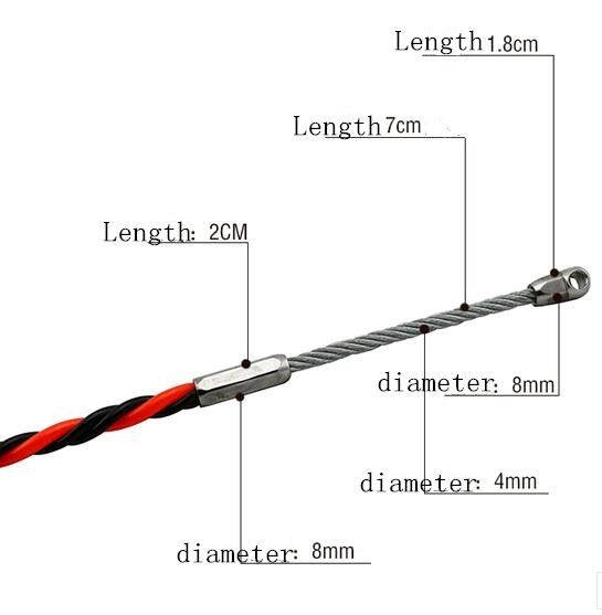 L06S15 cable jockey rod with wheels