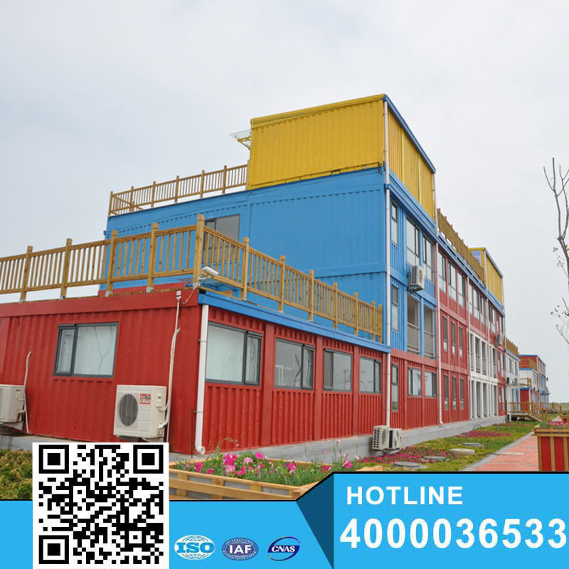 The steel structure housing Container Vacation Hotel