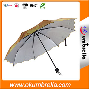 Складной зонт, зонт 3 сложения OKUM-242