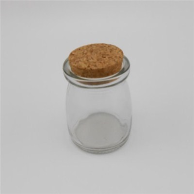 Cork Sealed Glass Pudding Jars