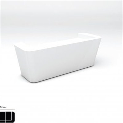 Small White Corian Solid Surface Reception Desk