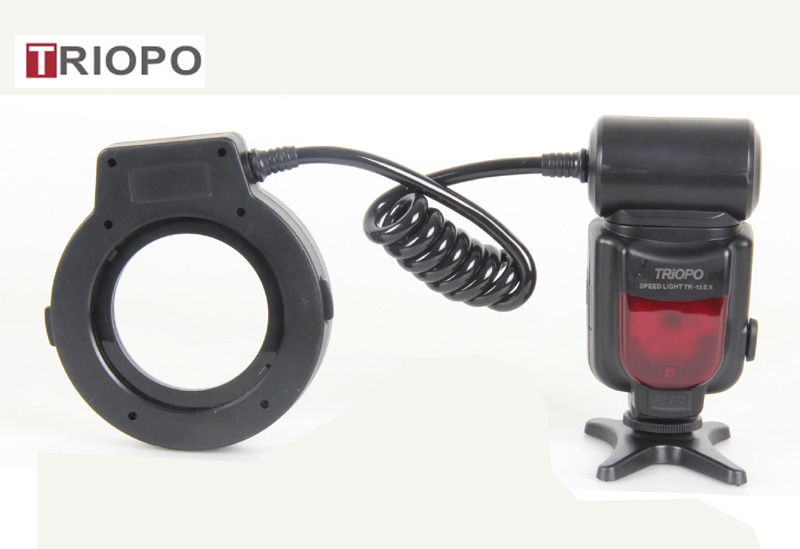 Triopo с Марко LED кольцевая вспышка света вспышки Speedlite ТР-15EX для Canon или Nikon DSLR камеры с TTL 