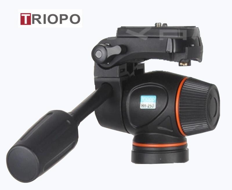 Triopo с хы-250 штативная головка гидравлического демпфирования видеоголовка для штатива 1/4 3/8 головка для DSLR пушки Никон видеокамеры съемки съемки