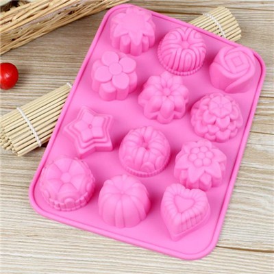 Flower Shaped Silicone Chocolate Mold