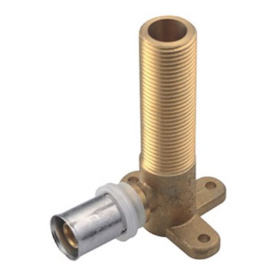 Brass Crimp Fitting Backplate Male Elbow